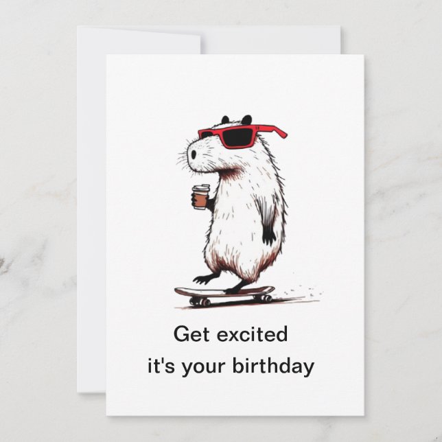 Cartes Pour Fêtes Annuelles funny animal birthday greeting (Devant)