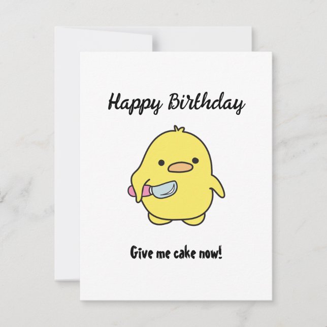 Cartes Pour Fêtes Annuelles Funny Anniversaire du canard en colère (Devant)