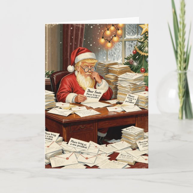 Cartes Pour Fêtes Annuelles Funny Anti Trump Christmas Card New President (Devant)