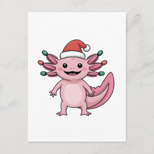 Cartes Pour Fêtes Annuelles Funny Axolotl Noël Noël Noël Chapeau Noël