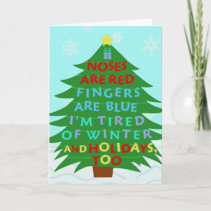 Cartes Pour Fêtes Annuelles Funny Bah Humbug
