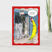 Funny Banana Donkey Elephant politique Noël