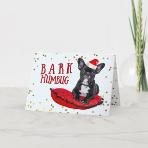 Cartes Pour Fêtes Annuelles Funny BARK Humbug mignon Amoureux de les chiens No