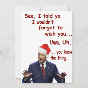 Cartes Pour Fêtes Annuelles Funny Biden Merry Christmas Xmas Gift