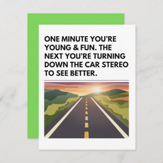 Cartes Pour Fêtes Annuelles Funny Birthday Card Getting Old Stereo Joke