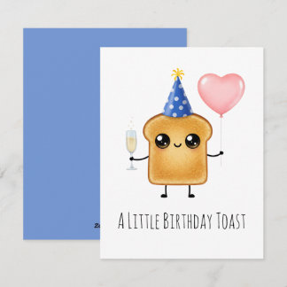 Cartes Pour Fêtes Annuelles Funny Birthday Toast Card Cute Bread Pun Humor