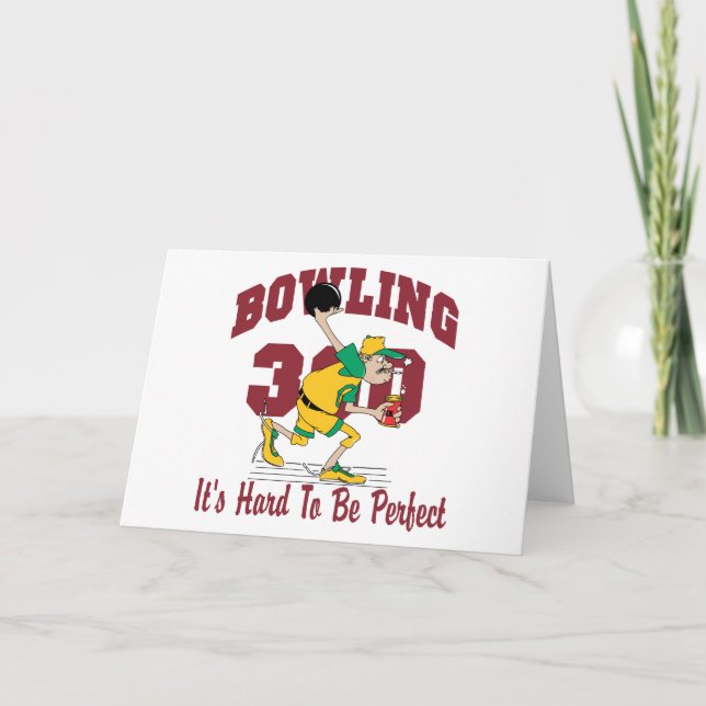 Cartes Pour Fêtes Annuelles Funny Bowling 300 (Devant)