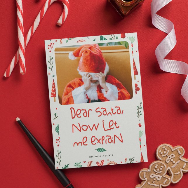 Cartes Pour Fêtes Annuelles Funny Cher Père Noël Photo Noël (Créateur téléchargé)