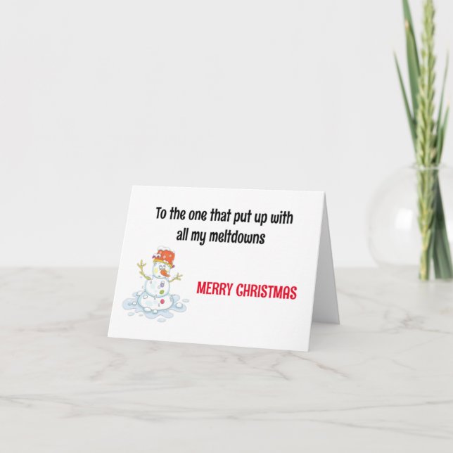 Cartes Pour Fêtes Annuelles Funny Christmas Card, (Devant)