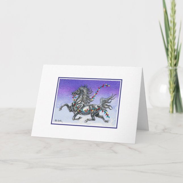 Cartes Pour Fêtes Annuelles Funny Christmas Horse Card (Devant)