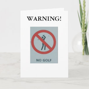Cartes Pour Fêtes Annuelles Funny Christmas "No Golf" card.