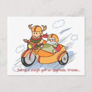 Cartes Pour Fêtes Annuelles Funny Christmas Postcard : Remise à niveau du traî