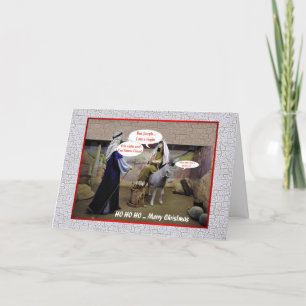 Cartes Pour Fêtes Annuelles Funny Christmas Virgin Mary et Joseph in barn