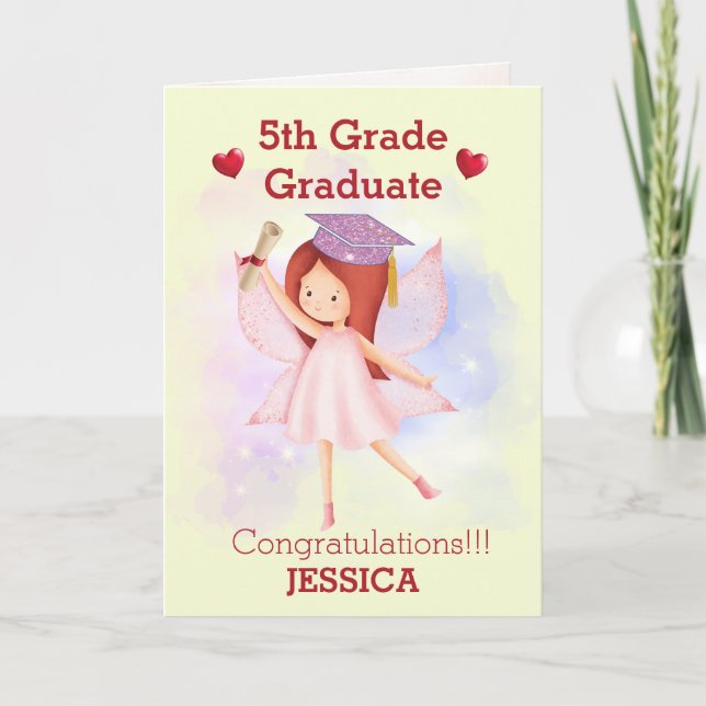 Cartes Pour Fêtes Annuelles Funny Congrats 5e année (Devant)