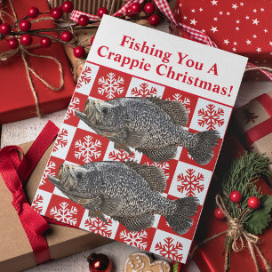 Cartes Pour Fêtes Annuelles Funny Crappie Pêche Pun Noël Festif Personnalisé