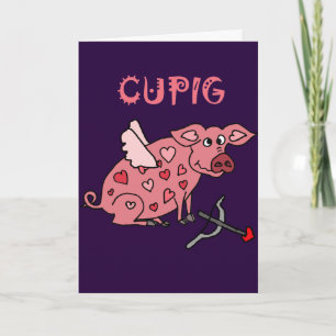 Cartes Pour Fêtes Annuelles Funny Cuikky Love Pig