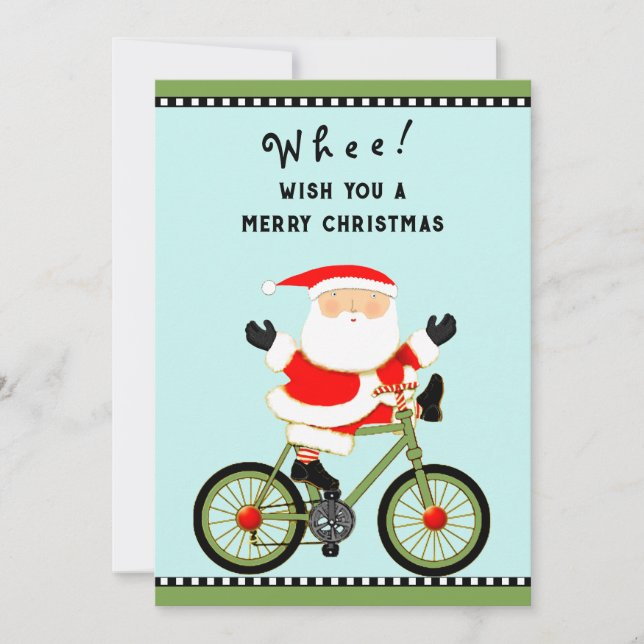 Cartes Pour Fêtes Annuelles Funny Cycling Cyclist Christmas (Devant)