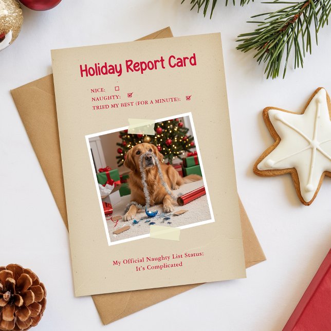 Cartes Pour Fêtes Annuelles Funny Dog Themed Pet Photo Christmas (Créateur téléchargé)
