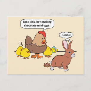 Cartes Pour Fêtes Annuelles Funny Easter Bunny Chocolate Eggs