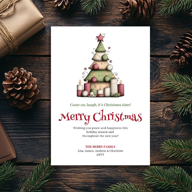 Cartes Pour Fêtes Annuelles Funny editable Christmas tree greeting card (Funny editable Christmas tree greeting card

)
