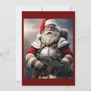 Cartes Pour Fêtes Annuelles Funny Effrayant Père Noël Naughty List