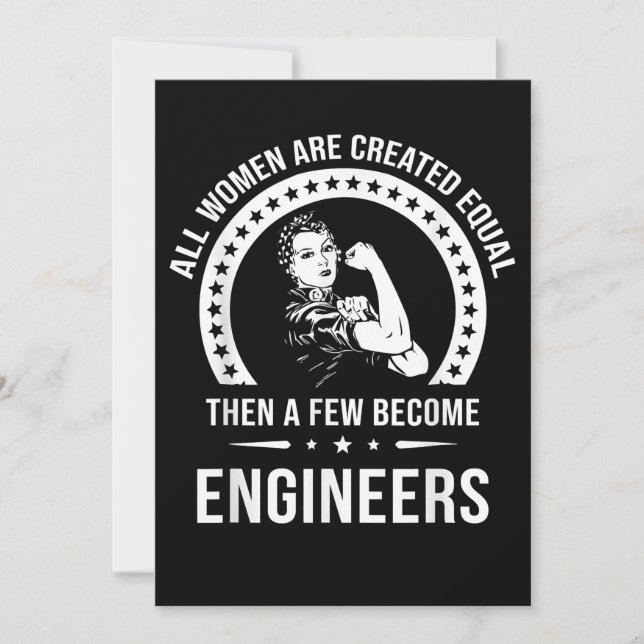 Cartes Pour Fêtes Annuelles Funny Engineer For All Women (Devant)
