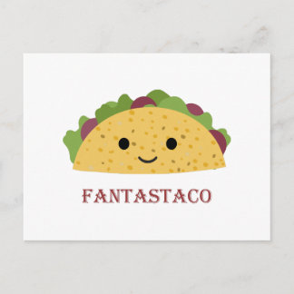 Cartes Pour Fêtes Annuelles Funny Fantastaco Taco Pun Cute Kawaii Taco