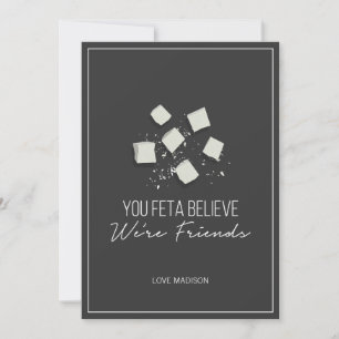 Cartes Pour Fêtes Annuelles Funny Feta Friends Valentine Love Cheese Card