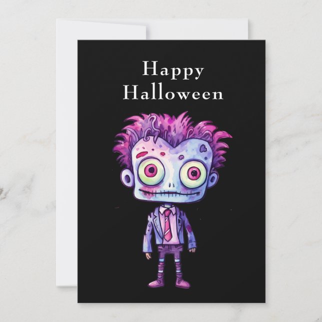 Cartes Pour Fêtes Annuelles Funny Frankenstein Monster Halloween Fun (Devant)