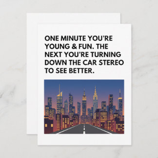 Cartes Pour Fêtes Annuelles Funny Getting Old Birthday Card Turn Stereo Down