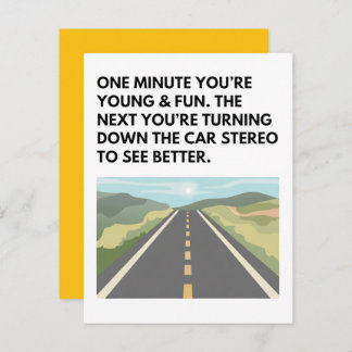 Cartes Pour Fêtes Annuelles Funny Getting Old Birthday Card Turn Stereo Down