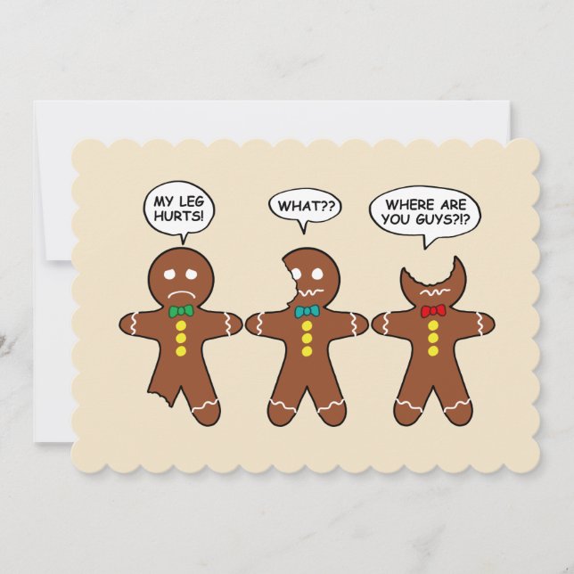 Cartes Pour Fêtes Annuelles Funny Gingerbread Everything is Fine Christmas  (Devant)