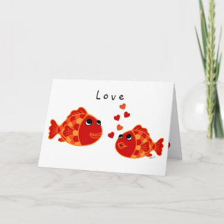 Cartes Pour Fêtes Annuelles Funny Goldfish Love