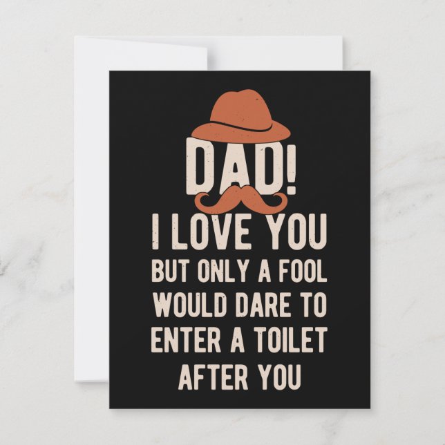 Cartes Pour Fêtes Annuelles Funny Happy Fête des pères (Devant)
