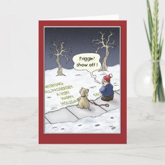 Cartes Pour Fêtes Annuelles Funny Happy Holidays Card, Steady Flow Holiday Car