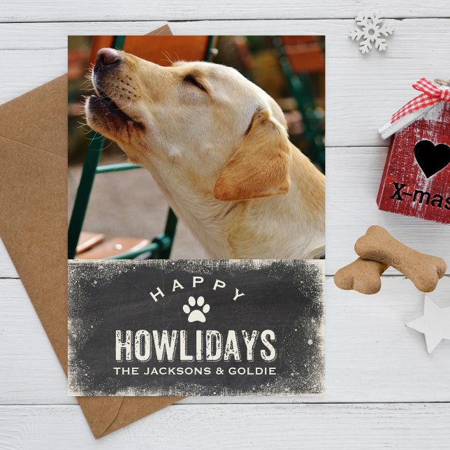 Cartes Pour Fêtes Annuelles Funny Happy Howlidays Amoureux des chiens Christma (Créateur téléchargé)