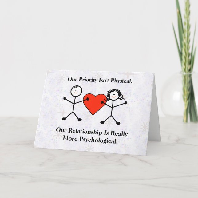 Cartes Pour Fêtes Annuelles Funny Heterosex Couple Valentine's Day Card (Devant)