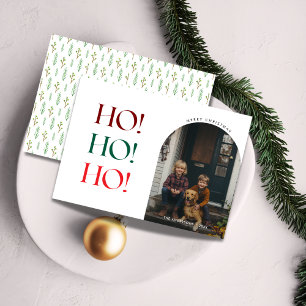 Cartes Pour Fêtes Annuelles Funny Ho Ho Ho Christmas Arch Photo Tree Motif