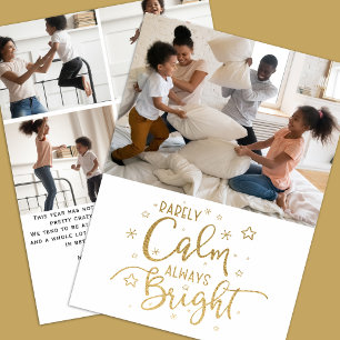 Cartes Pour Fêtes Annuelles Funny Holiday 5 Photo Rarely Calm Christmas