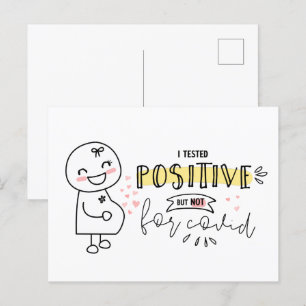 Cartes Pour Fêtes Annuelles Funny I tested positive Pregnancy Announcement