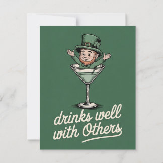 Cartes Pour Fêtes Annuelles Funny Irish Drinking Buddy Party Card