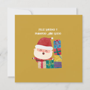 Cartes Pour Fêtes Annuelles Funny Joyeux Noël & Bonne Année en espagnol