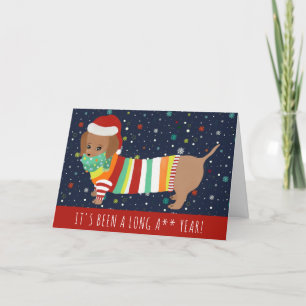 Cartes Pour Fêtes Annuelles Funny Kawaii Sausage Chien Noël 2021