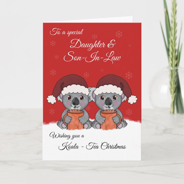 Cartes Pour Fêtes Annuelles Funny Koala Christmas Holiday Card (Devant)