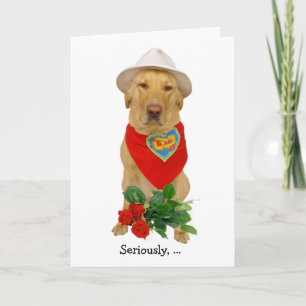 Cartes Pour Fêtes Annuelles Funny Lab Valentine personnalisable