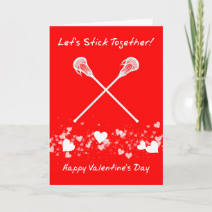 Cartes Pour Fêtes Annuelles Funny Lacrosse Valentine's Day Card, personnalisab