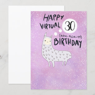 Cartes Pour Fêtes Annuelles Funny Llama Virtual Joyeux Anniversaire