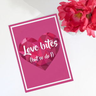 Cartes Pour Fêtes Annuelles Funny Love Bites, mais aussi I Valentine