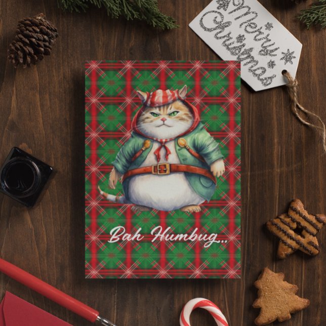 Cartes Pour Fêtes Annuelles Funny Mad Cat personnalisable (Créateur téléchargé)