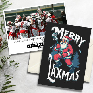 Cartes Pour Fêtes Annuelles Funny Merry Laxmas Lacrosse Team Christmas Card